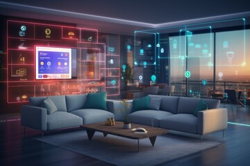 Smart Home, Smart home dashboard interface control connected devices and set up automations