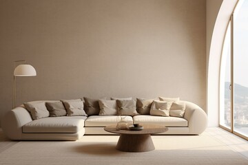 Modern living room interior in minimalist style