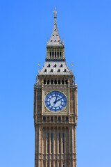 Fototapeta na wymiar Big Ben is the nickname for the Great Bell of the clockof Palace of Westminster in London The tower is officially known as Elizabeth Tower