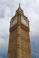 Fototapeta na wymiar Big Ben is the nickname for the Great Bell of the clock of Palace of Westminster in London The tower is officially known as Elizabeth Tower