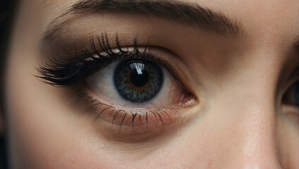 Obraz premium Closeup shot of woman black eye