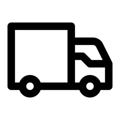 Truck icon with outline style.