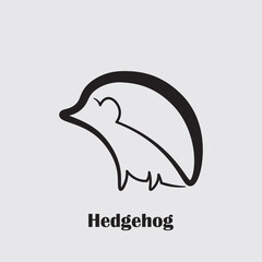 hedgehog logo with minimalistic design.animal logo