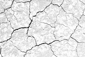 Texture soil dry crack background pattern of drought lack of water of nature white black old broken.