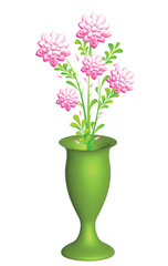 pink flowers in a vase