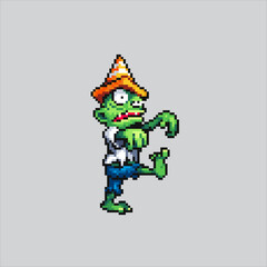 Pixel art illustration Spooky zombies. Pixelated zombie. Scary Spooky Zombie pixelated for the pixel art game and icon for website and video game. old school retro.