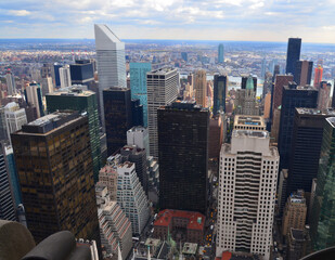 Midtown New York from the Rockefeller Center in New York City.