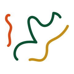 Abstract lines scribble vectors 