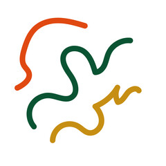 Abstract lines scribble vectors 