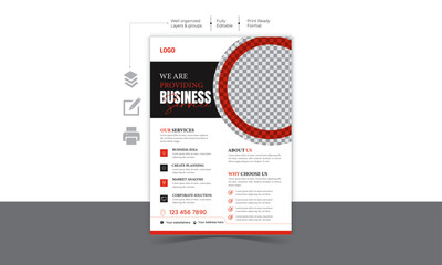 Corporate modern and Minimalist Business Flyer design Template 