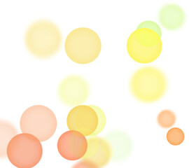 Backgroundless light. Bokeh lights with transparent background. Yellow circular lights. Bokeh lights PNG.