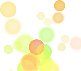 Backgroundless light. Bokeh lights with transparent background. Yellow circular lights. Bokeh lights PNG.