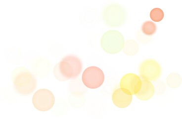 Backgroundless light. Bokeh lights with transparent background. Yellow circular lights. Bokeh lights PNG.