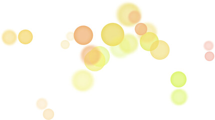 Backgroundless light. Bokeh lights with transparent background. Yellow circular lights. Bokeh lights PNG.