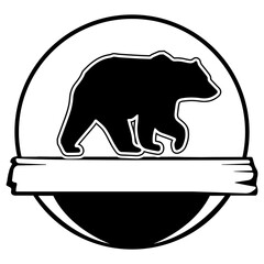 Walking Bear Silhouette Svg, Bear Graphic