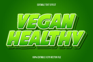 Vegan Healthy Editable Text Effect 3d Emboss Gradient Style
