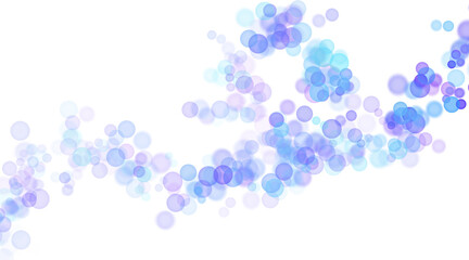 Backgroundless light. Bokeh lights with transparent background. Blue circular lights. Bokeh lights PNG.