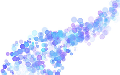 Backgroundless light. Bokeh lights with transparent background. Blue circular lights. Bokeh lights PNG.