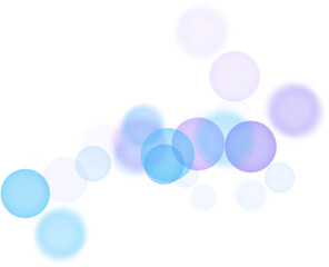 Backgroundless light. Bokeh lights with transparent background. Blue circular lights. Bokeh lights PNG.
