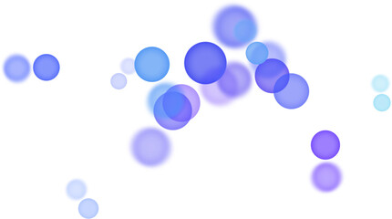 Backgroundless light. Bokeh lights with transparent background. Blue circular lights. Bokeh lights PNG.