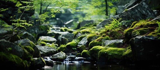 In the summer the lush green leaves of the plant and the vibrant colors of nature come together creating a picturesque scene with moss covered rocks and wild lingonberry bushes as if invitin