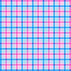 blue pink gingham plaid pattern texture fabric geometric background for decorating