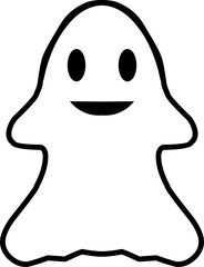 Silhouette of a very happy ghost
