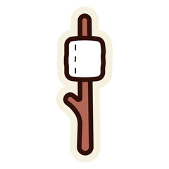 marshmallow sticker illustration