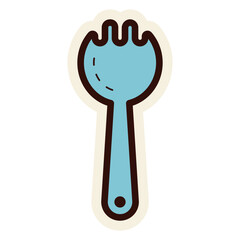 spork sticker illustration