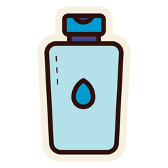 water bottle sticker illustration