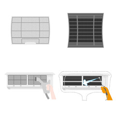 いろいろな家電のセット_エアコン,お手入れ