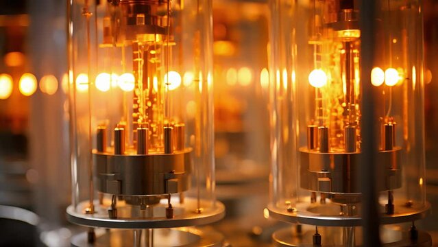 Detailed view of a biomass gasification reactor, inside which solid biomass materials are converted into a mixture of gases like carbon monoxide, hydrogen, and ane, that can be used for