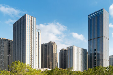 Fototapeta premium Daytime shot of the city skyline