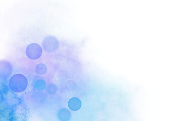 Nebulae with bottomless lights. Nebulae and smoke with bokeh lights with transparent background. Blue circular lights. Lights and nebulae PNG.
