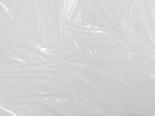 white crumpled plastic texture background.