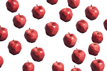 Apple illustration image with erased background. Generative AI.