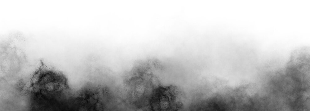 Nebulae with bottomless lights. Nebulae and smoke with bokeh lights with transparent background. Black circular lights. Lights and nebulae PNG.
