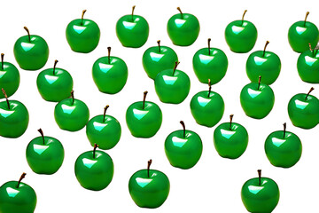 Apple pattern image with background erased. Generative AI.