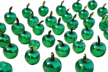 Apple pattern image with background erased. Generative AI.