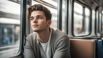 person on train