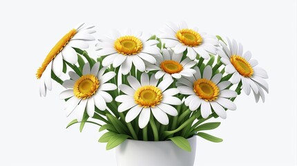 Fototapeta premium Colorful flowers floral Clipart, high quality resolution, beautiful flowers white background, AI generated images, jpg illustration. 