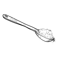 powdered salt handdrawn illustration