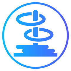 ring toss gradient icon