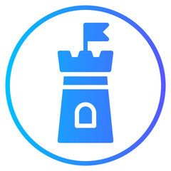 Obraz premium tower gradient icon