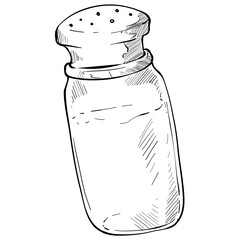 powdered salt handdrawn illustration