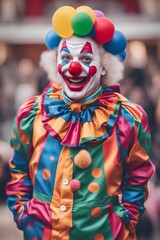 Naklejka premium clown with balloons