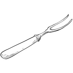 fork handdrawn illustration