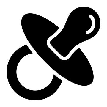 pacifier glyph icon