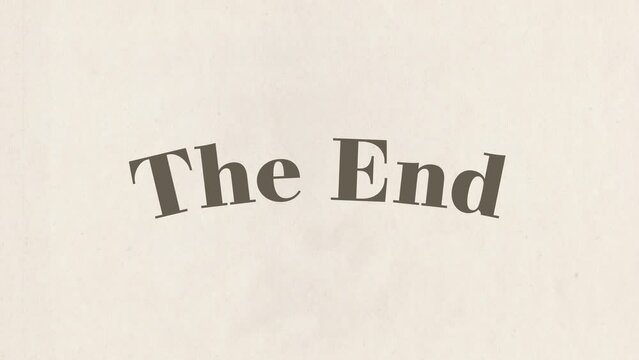 「The End」文字アニメーション動画｜レトロなデザイン２｜ヴィンテージなフィルム風で流れ星と一緒に終わりの合図が出現 4K UHD