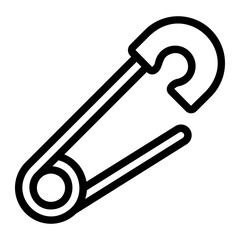 safety pin line icon